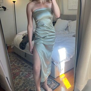 NWT Aritzia Sage Green Strapless Dress